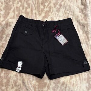 Gloria Vanderbilt Women's Black Cargo Shorts